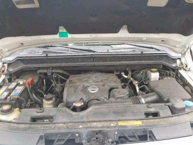 5N1BA0ND6AN606470 - 2010 NISSAN ARMADA SE WHITE photo 7