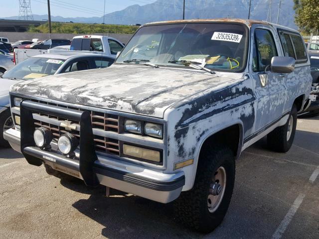 1GNEV18K7LF144740 - 1990 CHEVROLET BLAZER WHITE photo 2