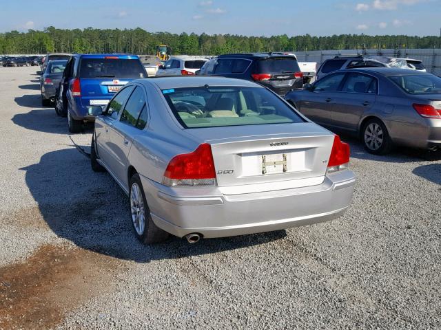 YV1RS547552455177 - 2005 VOLVO S60 T5 GRAY photo 3