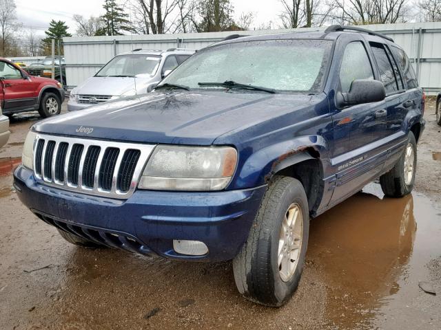 1J4GW48S52C296400 - 2002 JEEP GRAND CHER BLUE photo 2