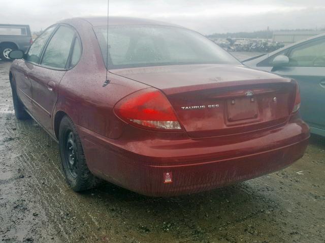 1FAFP55S94G196858 - 2004 FORD TAURUS SES MAROON photo 3