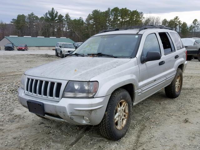 1J4GW48N14C162559 - 2004 JEEP GRAND CHER SILVER photo 2