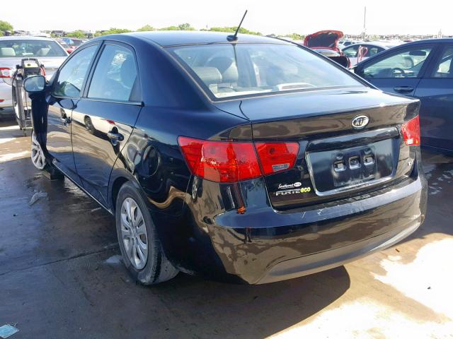 KNAFU4A2XD5734348 - 2013 KIA FORTE EX BLACK photo 3