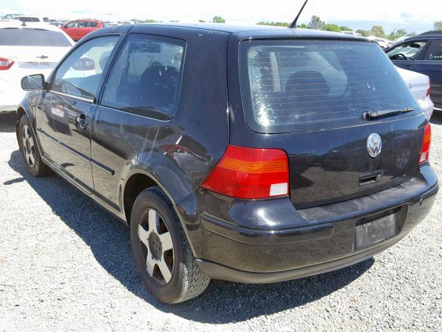 9BWBB61J524039472 - 2002 VOLKSWAGEN GOLF GL BLACK photo 3