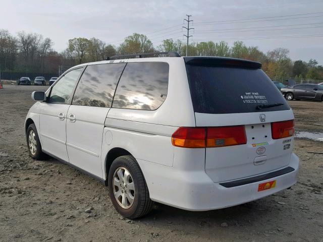 5FNRL18954B025796 - 2004 HONDA ODYSSEY EX WHITE photo 3