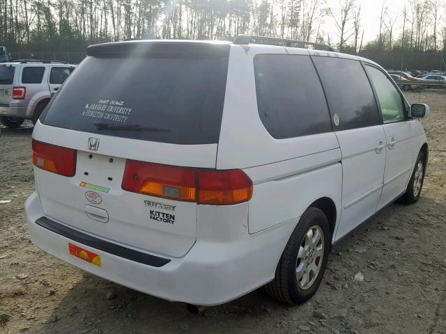 5FNRL18954B025796 - 2004 HONDA ODYSSEY EX WHITE photo 4