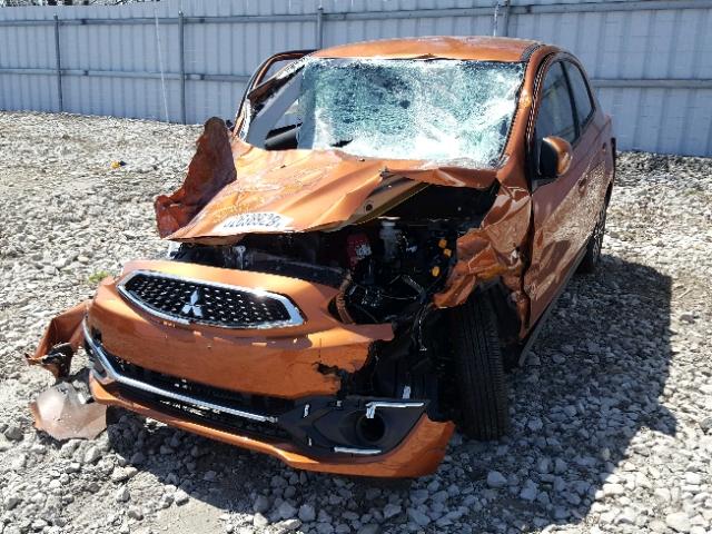 ML32A5HJ7JH002463 - 2018 MITSUBISHI MIRAGE GT ORANGE photo 2