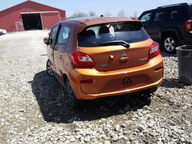 ML32A5HJ7JH002463 - 2018 MITSUBISHI MIRAGE GT ORANGE photo 3