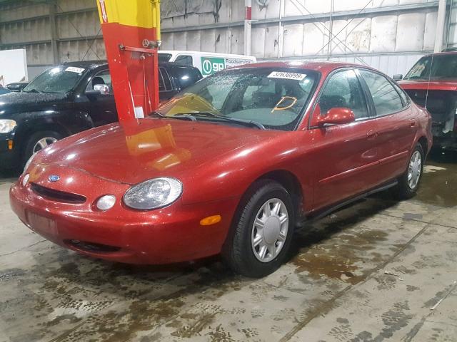 1FALP52U9VG295920 - 1997 FORD TAURUS GL RED photo 2