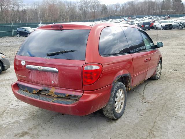 2C4GP44382R542316 - 2002 CHRYSLER TOWN & COU RED photo 4