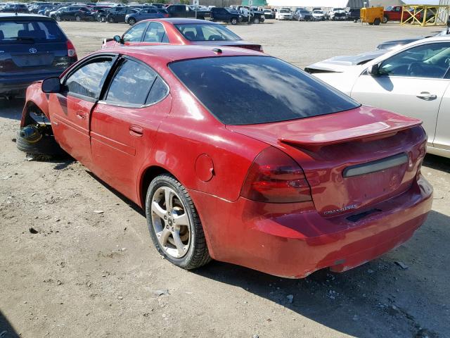 2G2WC58C061273812 - 2006 PONTIAC GRAND PRIX RED photo 3