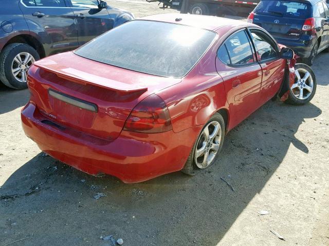 2G2WC58C061273812 - 2006 PONTIAC GRAND PRIX RED photo 4