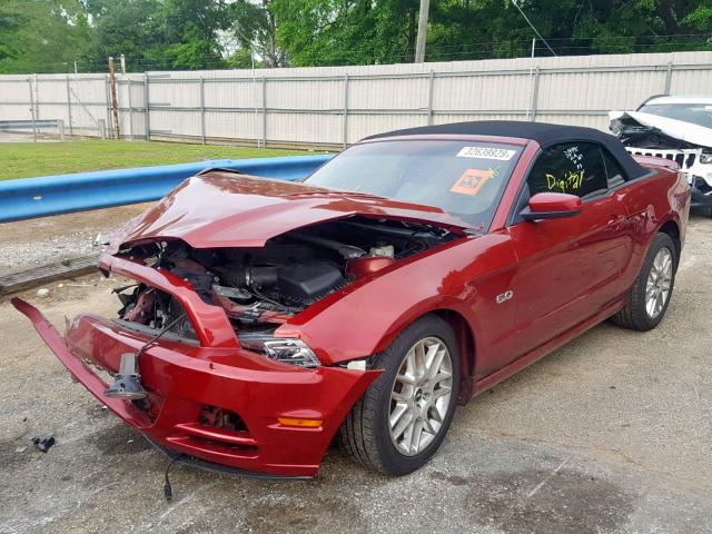 1ZVBP8FF4E5282746 - 2014 FORD MUSTANG GT MAROON photo 2