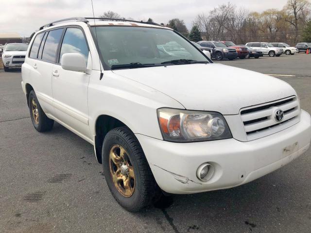 JTEGD21A750111699 - 2005 TOYOTA HIGHLANDER WHITE photo 1