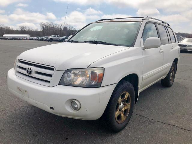 JTEGD21A750111699 - 2005 TOYOTA HIGHLANDER WHITE photo 2