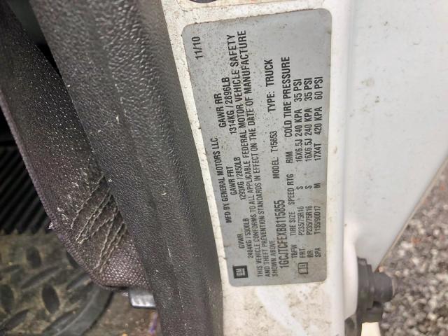 1GCJTCFEXB8115855 - 2011 CHEVROLET COLORADO L WHITE photo 9