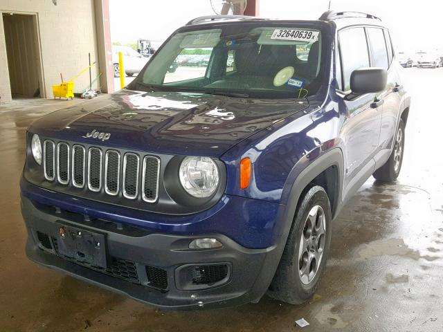 ZACCJAAB1HPF42715 - 2017 JEEP RENEGADE S Bənövşəyi foto 2