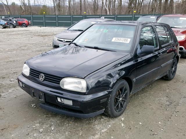 3VWFB81H3VM048276 - 1997 VOLKSWAGEN GOLF GL BLACK photo 2