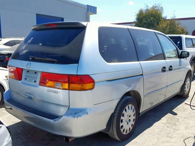 2HKRL18552H587371 - 2002 HONDA ODYSSEY LX BLUE photo 4