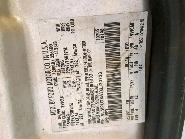 5LMPU28A1XLJ30723 - 1999 LINCOLN NAVIGATOR Boz foto 10