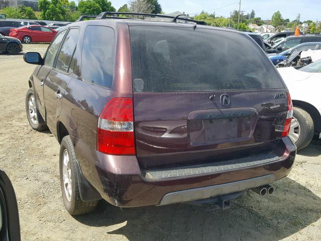 2HNYD18691H505452 - 2001 ACURA MDX TOURIN MAROON photo 3