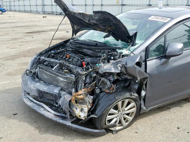 19XFB2F8XCE019373 - 2012 HONDA CIVIC EX GRAY photo 9