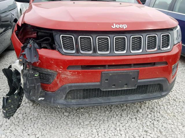 3C4NJDAB1JT135678 - 2018 JEEP COMPASS SP 红色 照片 9