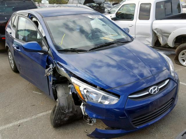 KMHCT5AE6GU261112 - 2016 HYUNDAI ACCENT SE BLUE photo 1