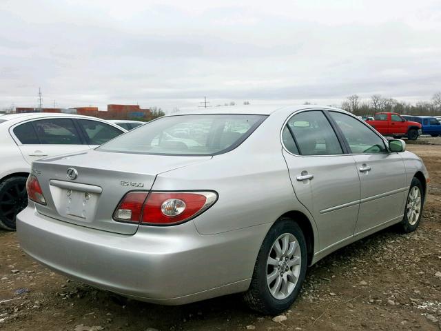 JTHBF30G130111164 - 2003 LEXUS ES 300 SILVER photo 4