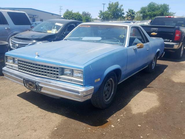 1GCCW80A9DR165792 - 1983 CHEVROLET EL CAMINO BLUE photo 2