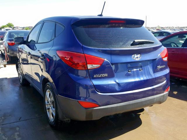 KM8JT3AB0BU145706 - 2011 HYUNDAI TUCSON GL BLUE photo 3