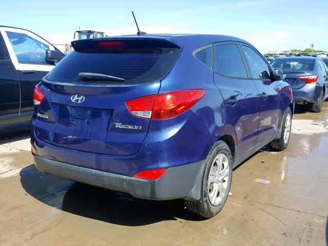 KM8JT3AB0BU145706 - 2011 HYUNDAI TUCSON GL BLUE photo 4