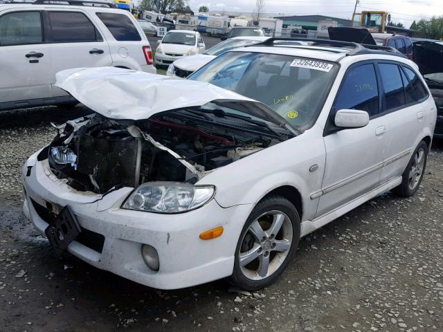 JM1BJ245221608140 - 2002 MAZDA PROTEGE PR WHITE photo 2