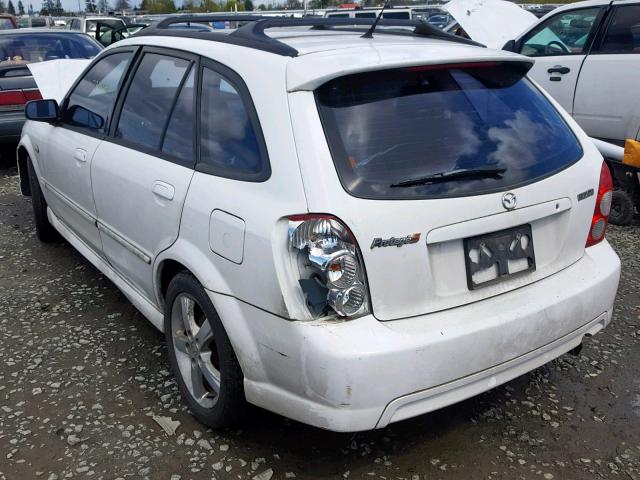 JM1BJ245221608140 - 2002 MAZDA PROTEGE PR WHITE photo 3