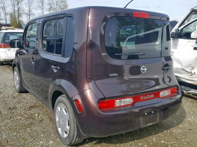 JN8AZ28R09T112595 - 2009 NISSAN CUBE BASE MAROON photo 3