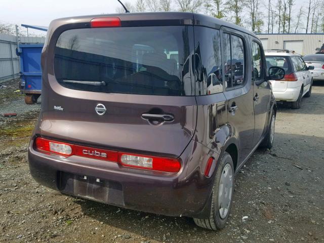 JN8AZ28R09T112595 - 2009 NISSAN CUBE BASE MAROON photo 4