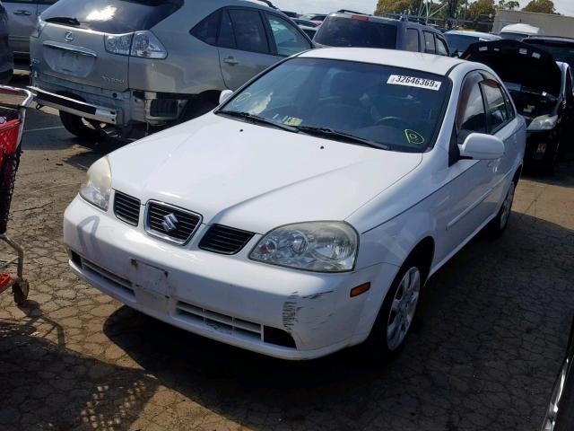 KL5JD56Z45K120056 - 2005 SUZUKI FORENZA WHITE photo 2