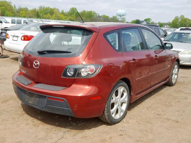 JM1BK344691198821 - 2009 MAZDA 3 S RED photo 4