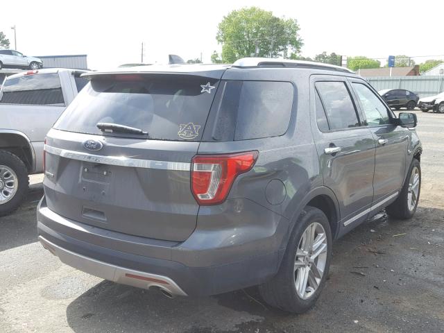 1FM5K7F87HGC17968 - 2017 FORD EXPLORER L CHARCOAL photo 4