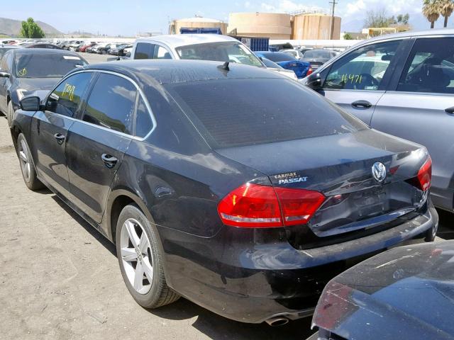 1VWBP7A33DC101220 - 2013 VOLKSWAGEN PASSAT SE BLACK photo 3