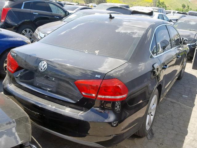 1VWBP7A33DC101220 - 2013 VOLKSWAGEN PASSAT SE BLACK photo 4