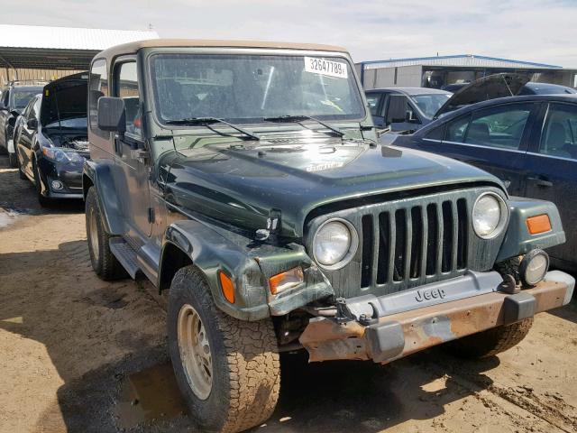 1J4FY49S4WP763650 - 1998 JEEP WRANGLER / GREEN photo 1