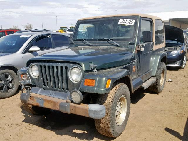 1J4FY49S4WP763650 - 1998 JEEP WRANGLER / GREEN photo 2