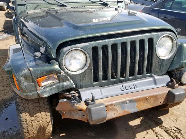 1J4FY49S4WP763650 - 1998 JEEP WRANGLER / GREEN photo 9