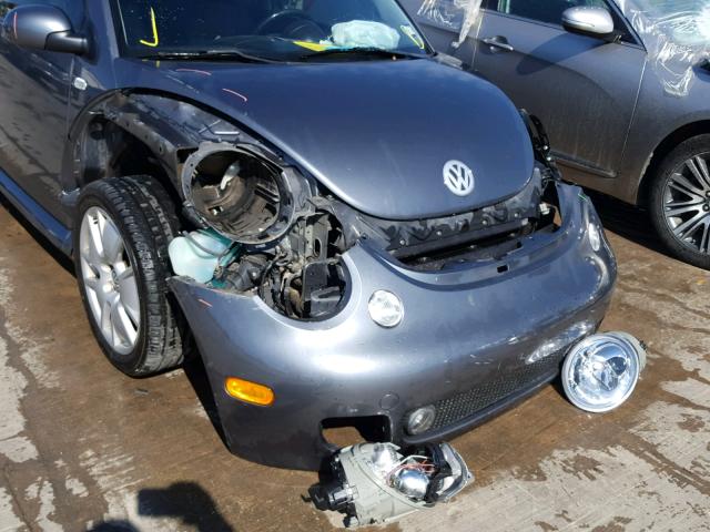 3VWFE21C33M429874 - 2003 VOLKSWAGEN NEW BEETLE ნაცრისფერი ფოტო 9