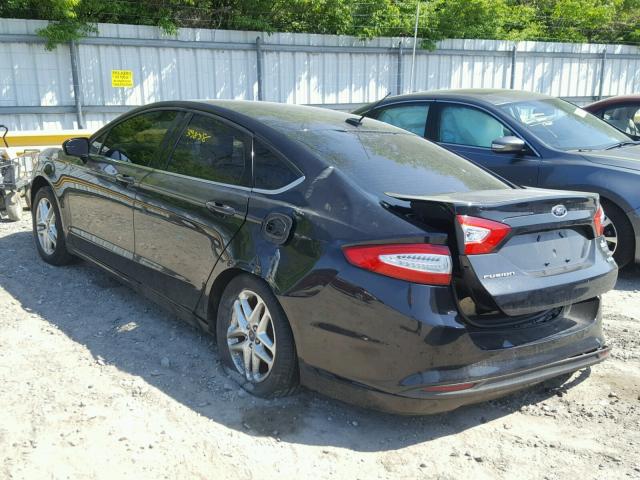 3FA6P0HR5DR104715 - 2013 FORD FUSION SE BLACK photo 3