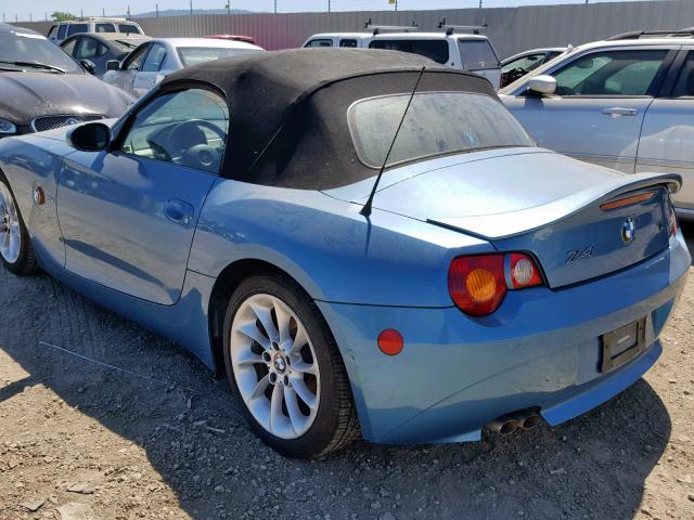 4USBT33463LR65846 - 2003 BMW Z4 2.5 BLUE photo 3