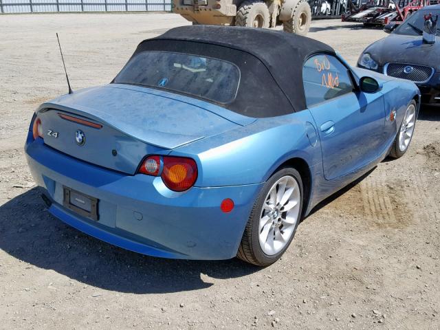 4USBT33463LR65846 - 2003 BMW Z4 2.5 BLUE photo 4