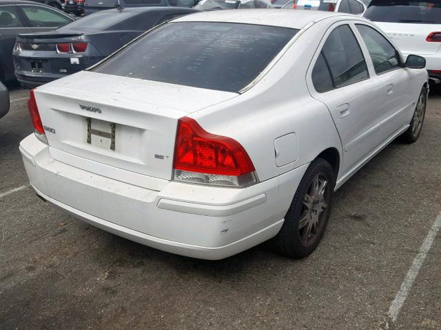 YV1RS592X62528445 - 2006 VOLVO S60 2.5T WHITE photo 4