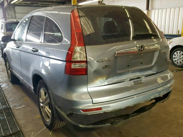 5J6RE4H7XAL046446 - 2010 HONDA CR-V EXL BLUE photo 3